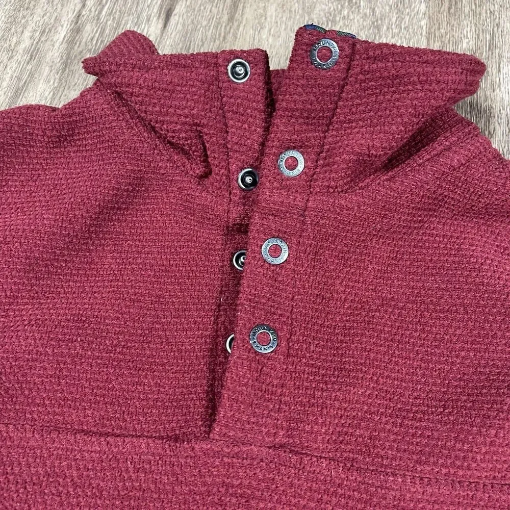 Mountian Khakis‎ Men's Small Deep Red Fleece Lined 1/4 Snap Lightweight Pullover